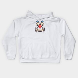 Funny Clown Face Cartoon Illustration Kids Hoodie